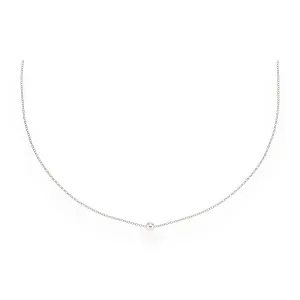 14K White Gold Uniform Add A Cultured Pearl Necklace