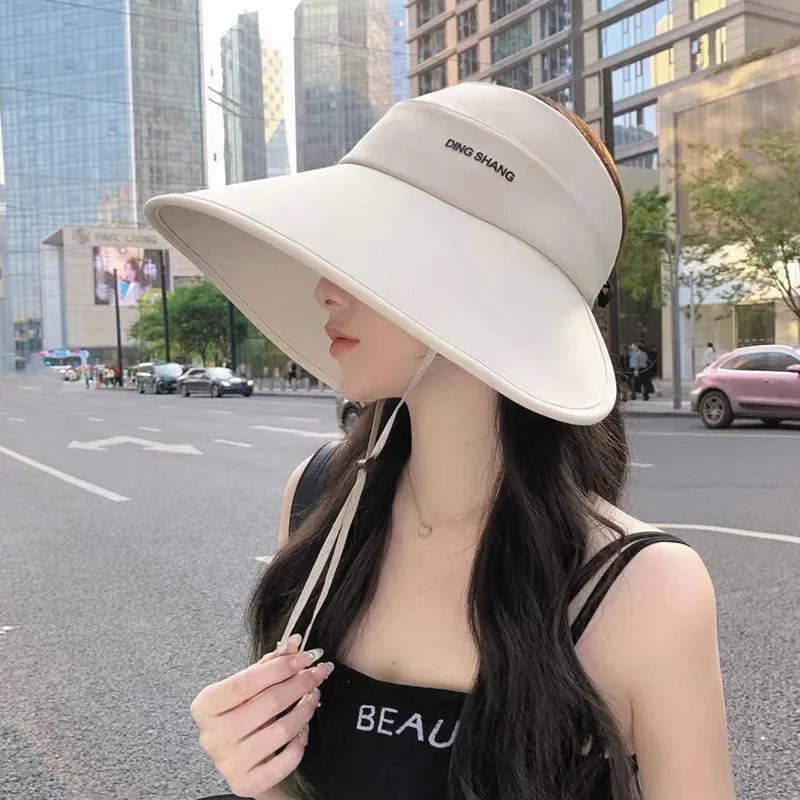 2024 New Sun Protection Hat Large Brim Women's Sun Hat Ice Silk Fashion Sun Hat Versatile Hat Women