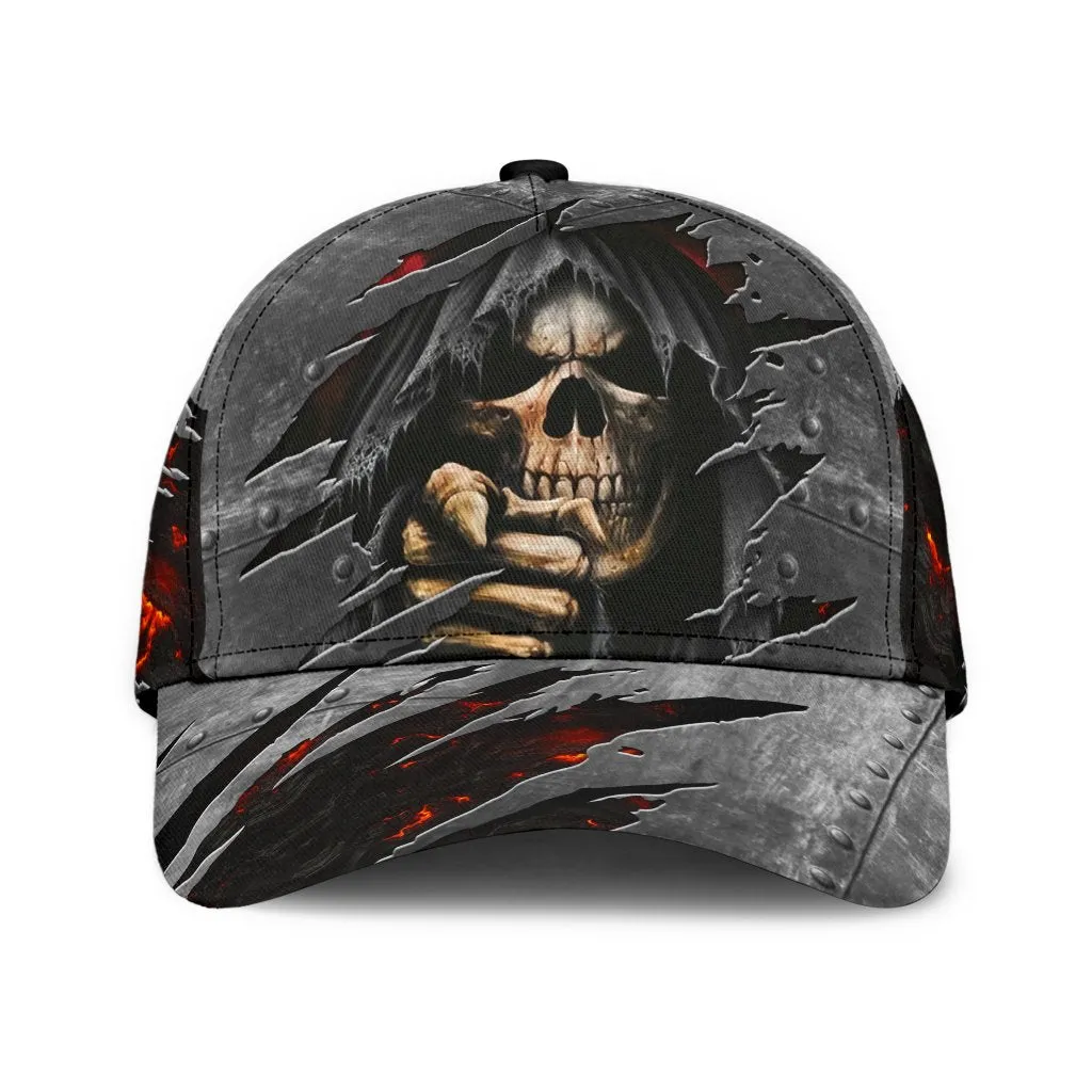 3D All Over Printed Skull Cap Hat For Men And Women, Cool Skull on Cap Hat