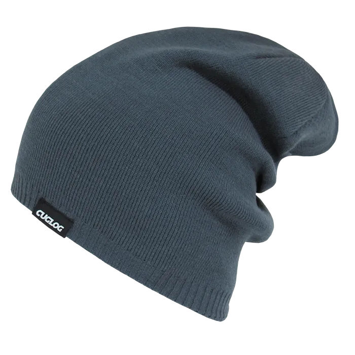 Aconcagua Slouch Beanie, Ribbed Knit Cap - Cuglog K018