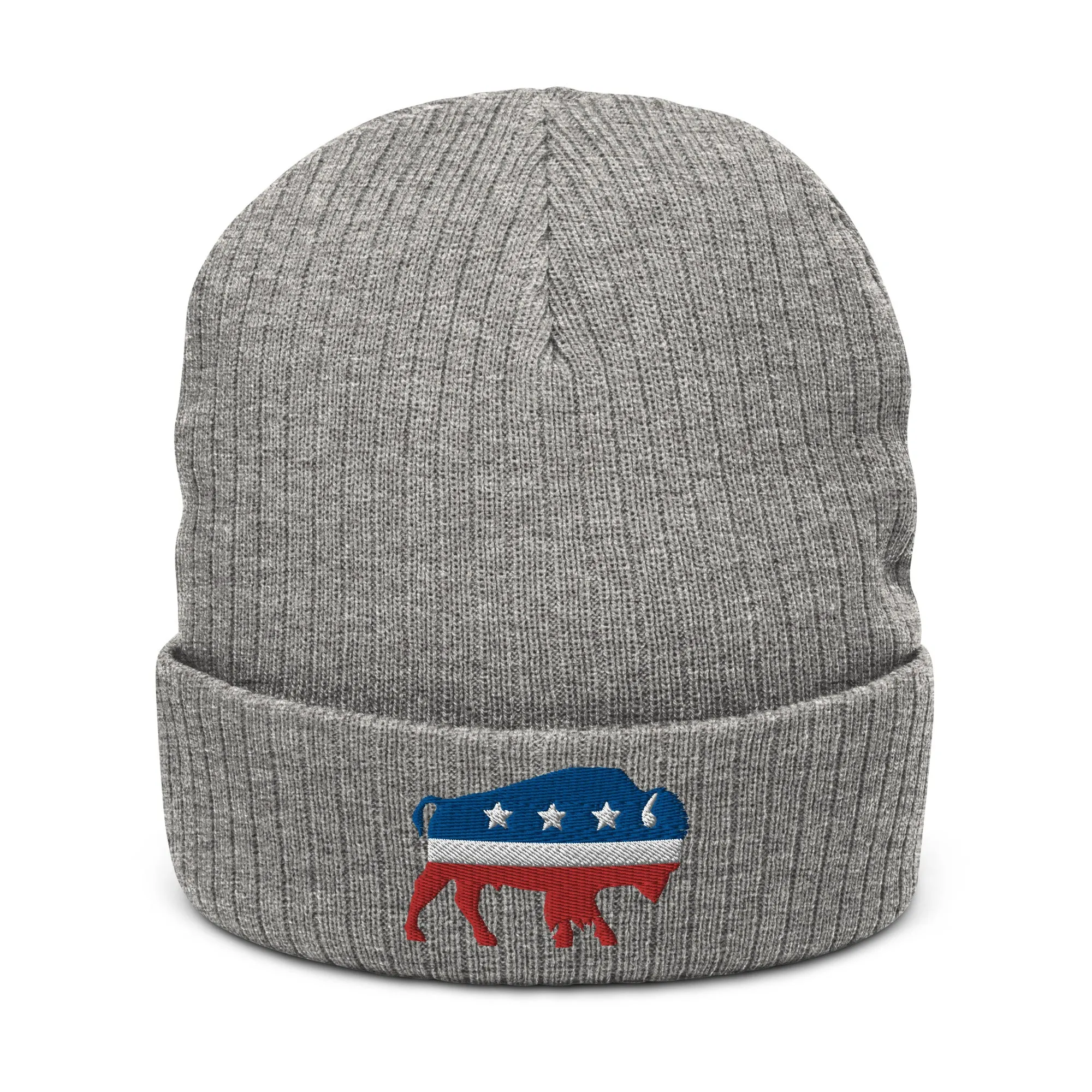 American Bison Independent Ribbed Knit Beanie