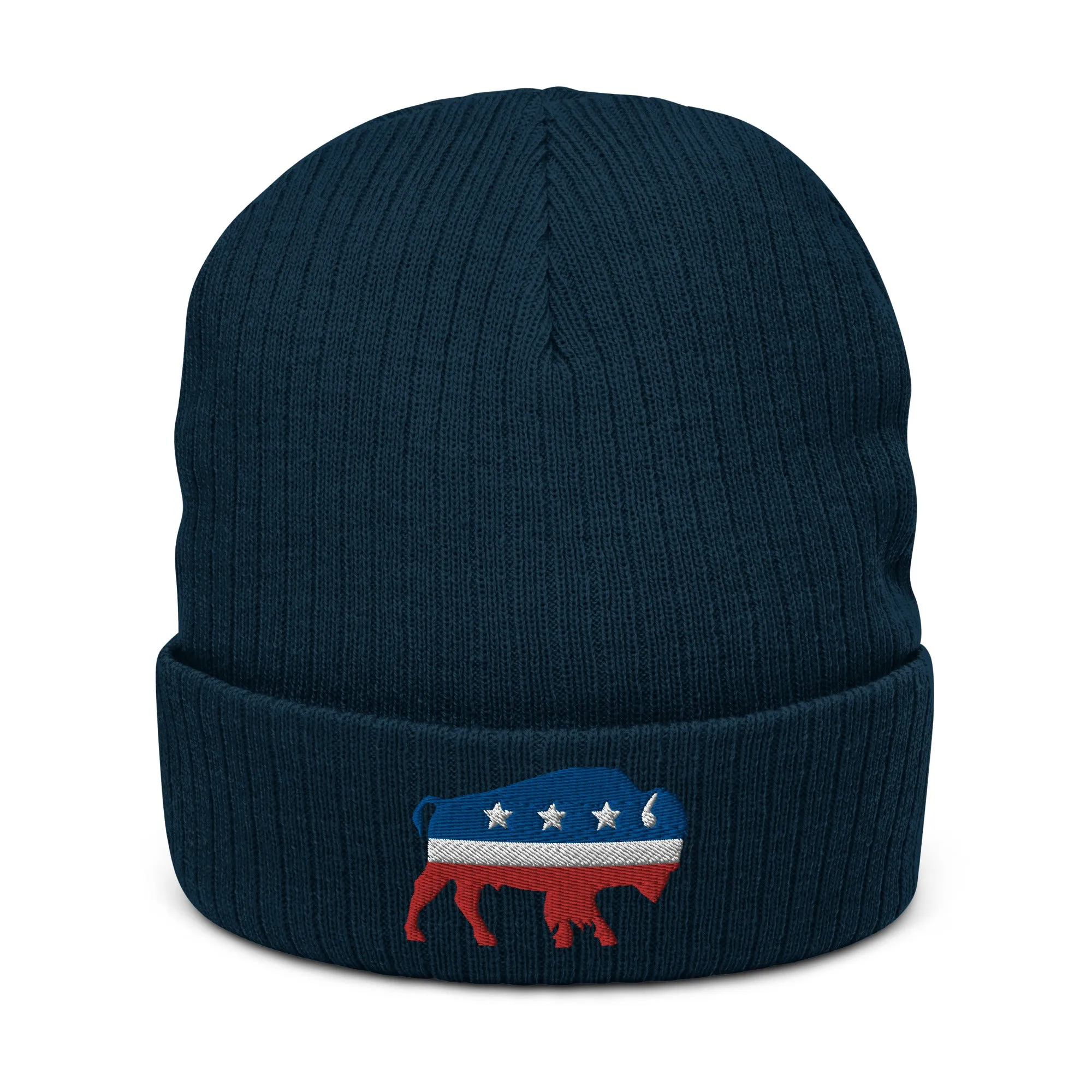 American Bison Independent Ribbed Knit Beanie