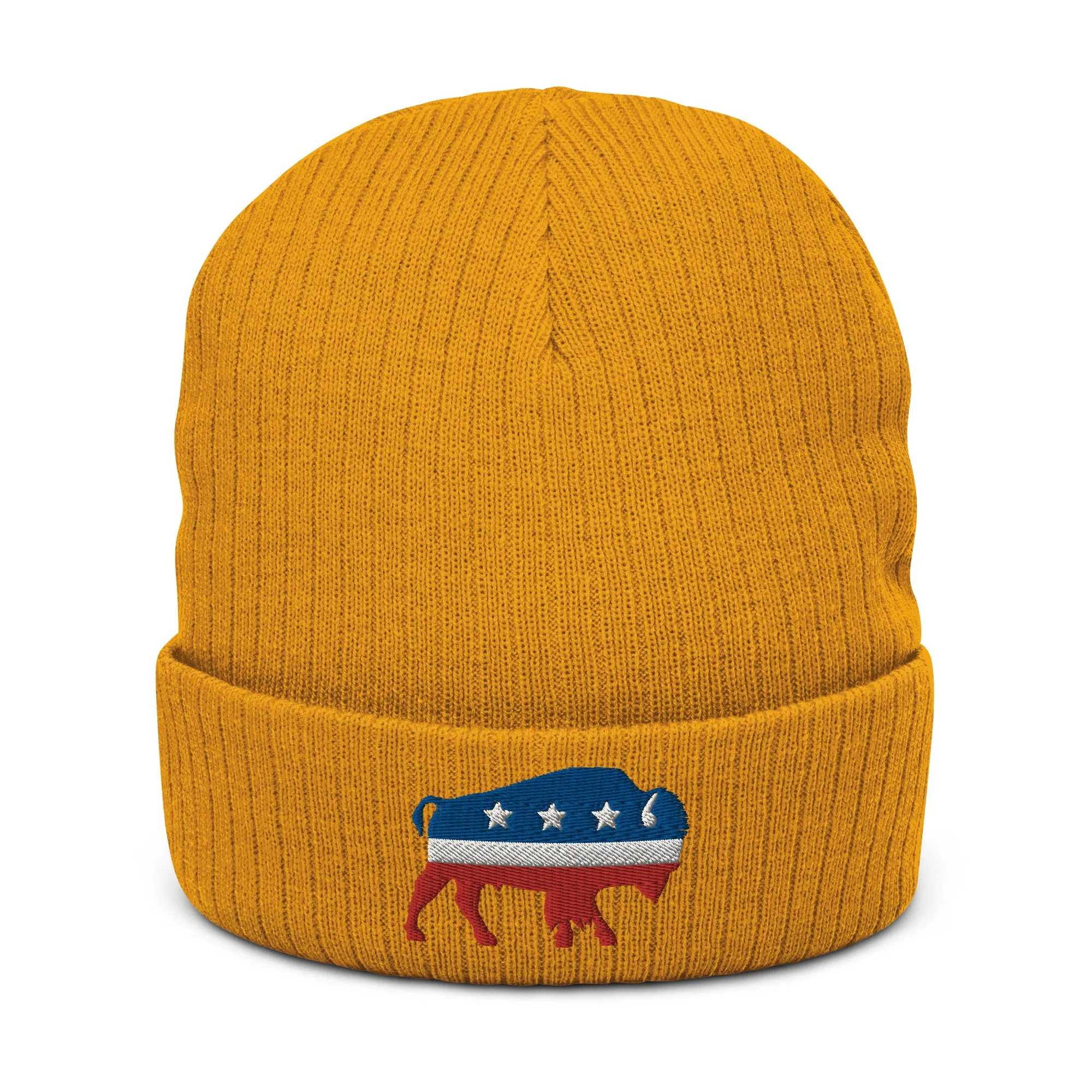 American Bison Independent Ribbed Knit Beanie