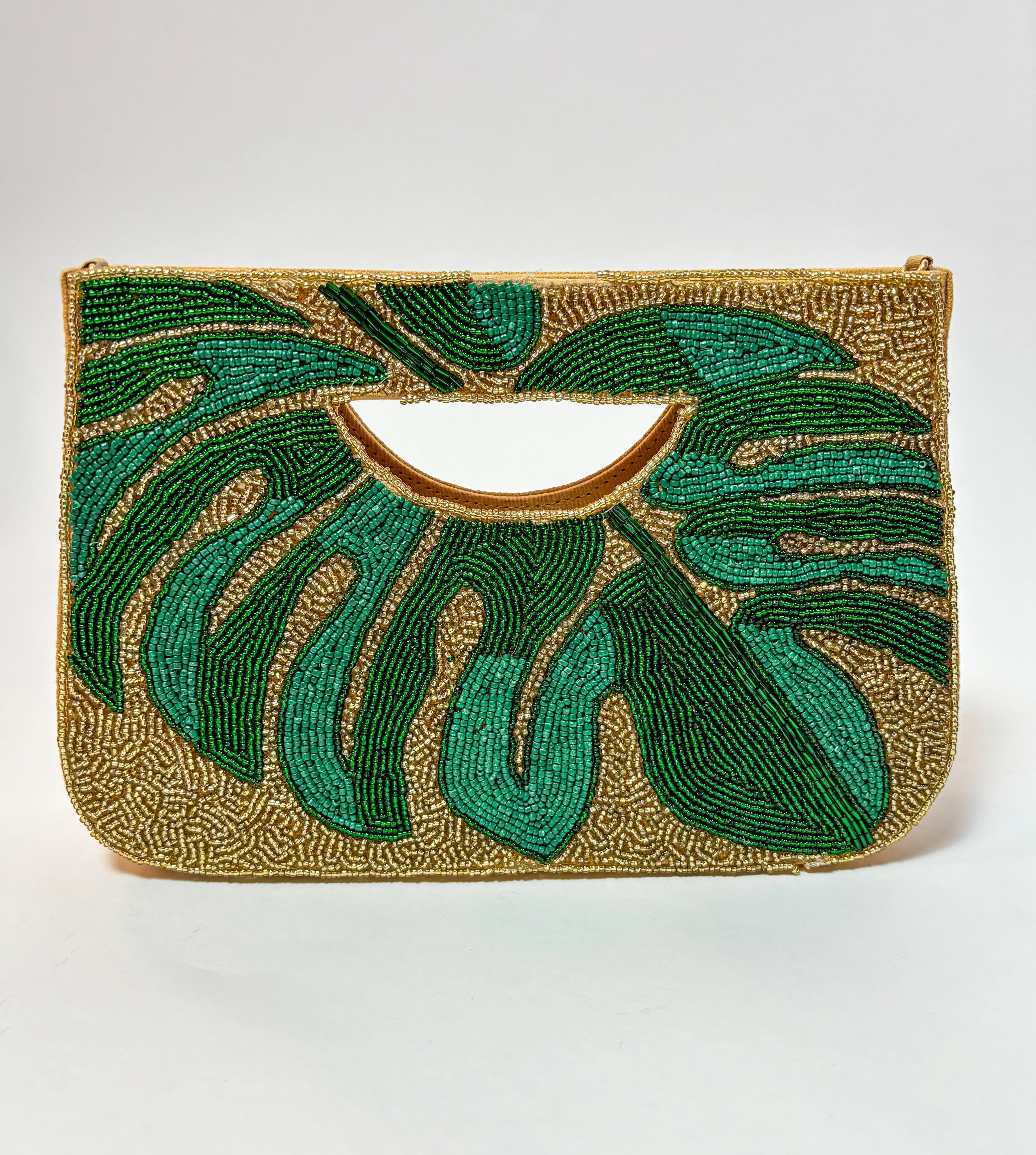 Beaded Leaf Handbag