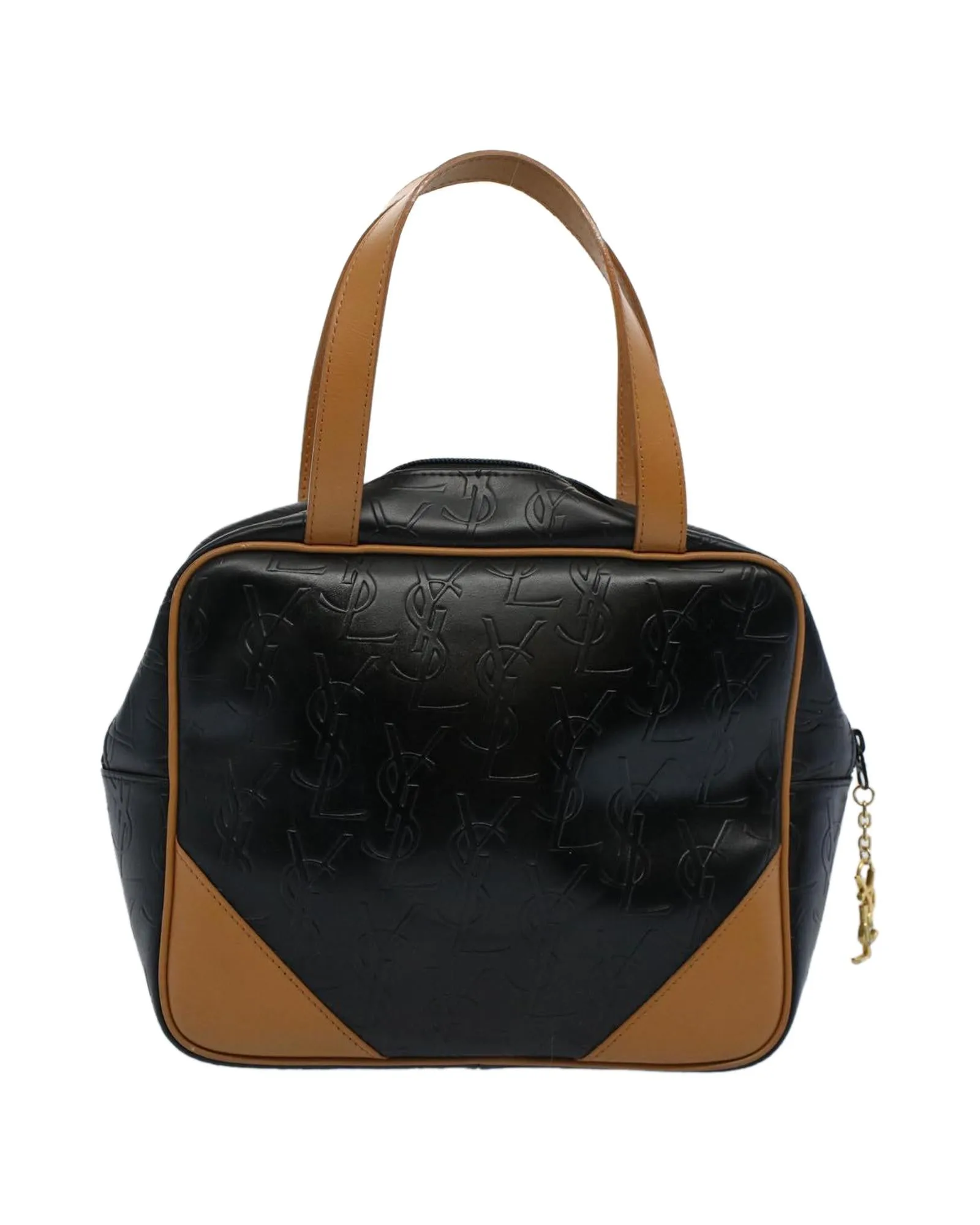 Black PVC Leather Hand Bag