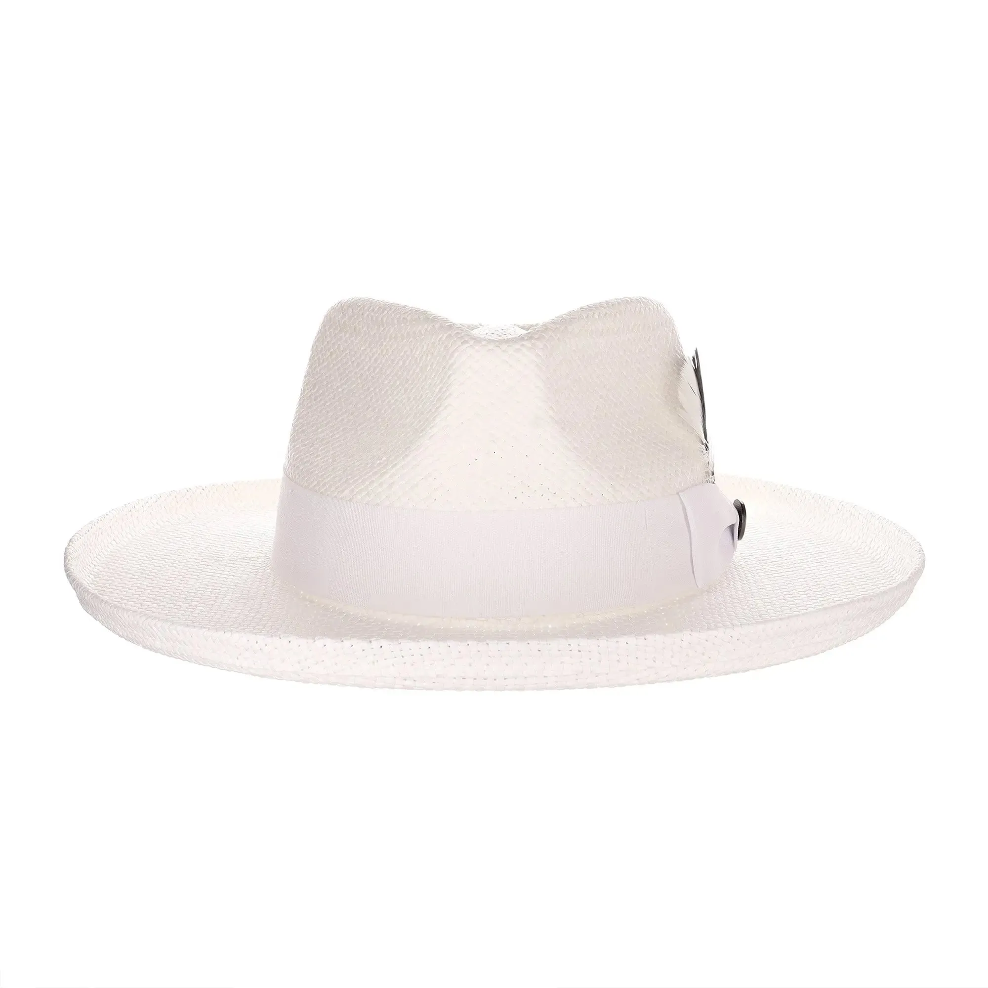 Bruno Capelo Colonial Wide Brim Shantung Straw Fedora