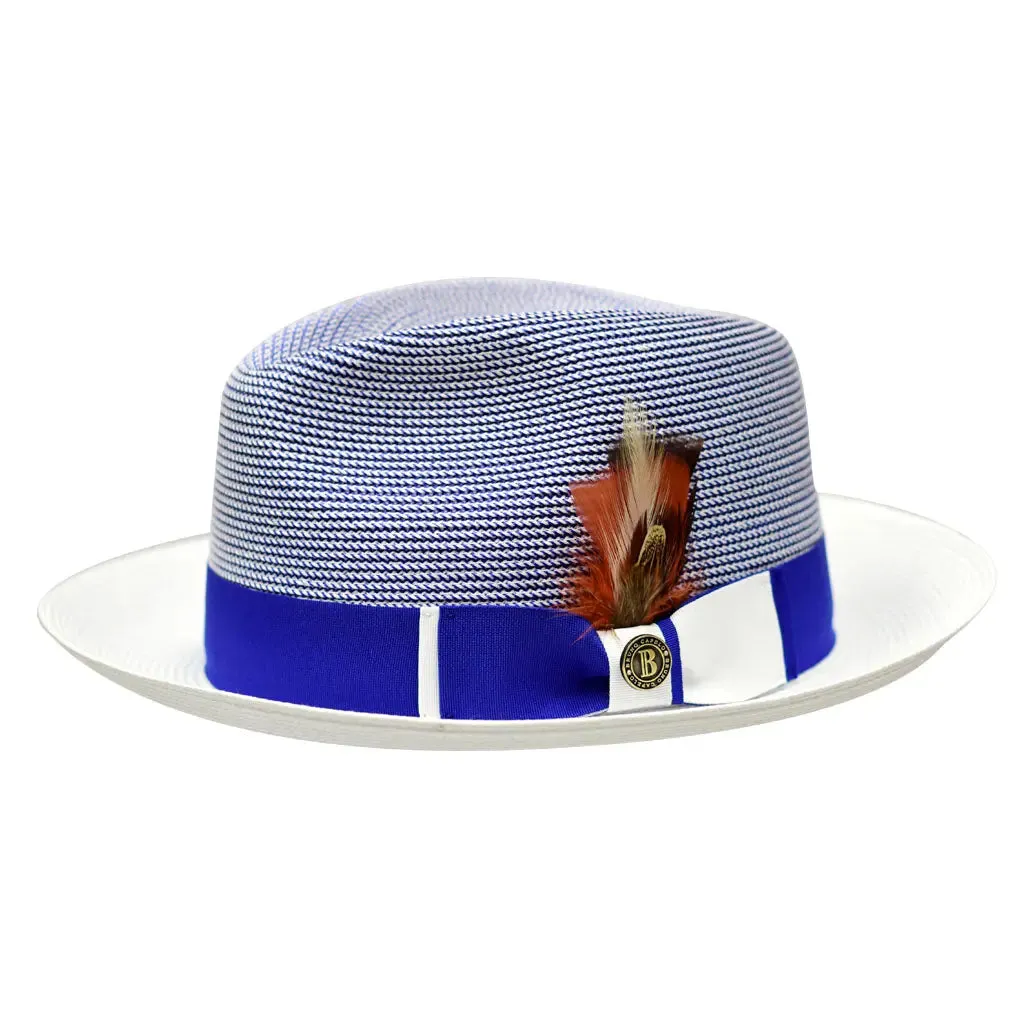 Bruno Capelo Georgio Two-Tone Straw Fedora