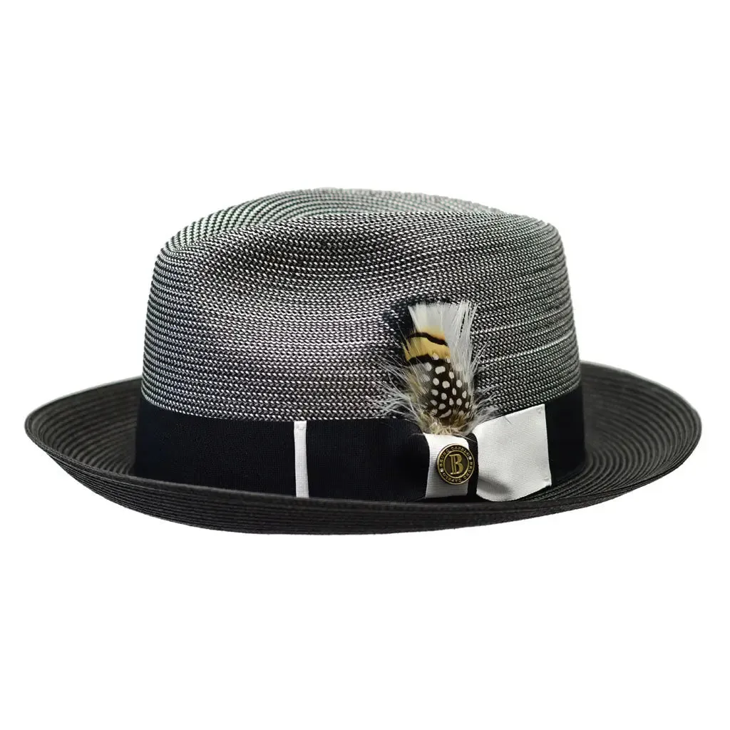 Bruno Capelo Georgio Two-Tone Straw Fedora