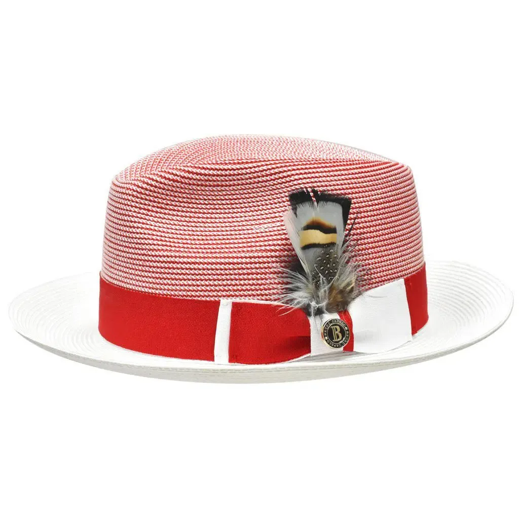 Bruno Capelo Georgio Two-Tone Straw Fedora