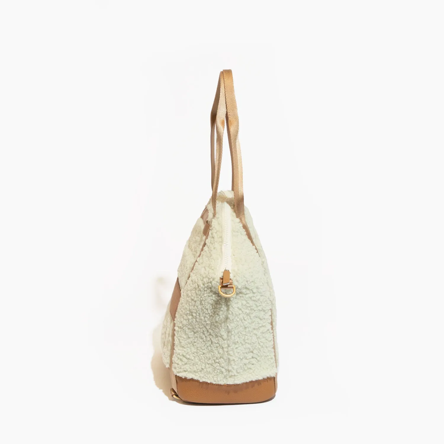 Butterscotch Sherpa Teddy Tote Backpack