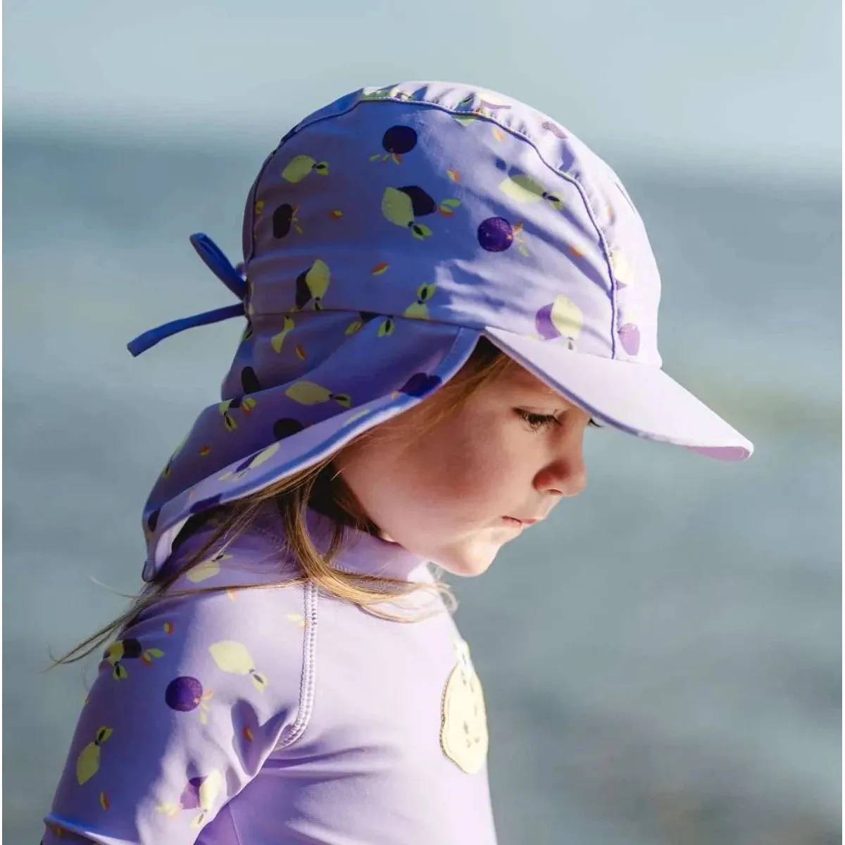 Calikids UV Flap Hat - Lemon