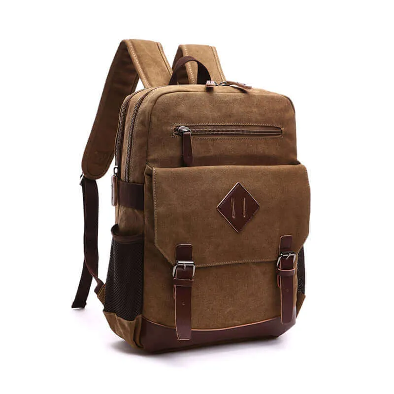 Canvas Backpack | Fits 14 Inch Laptop