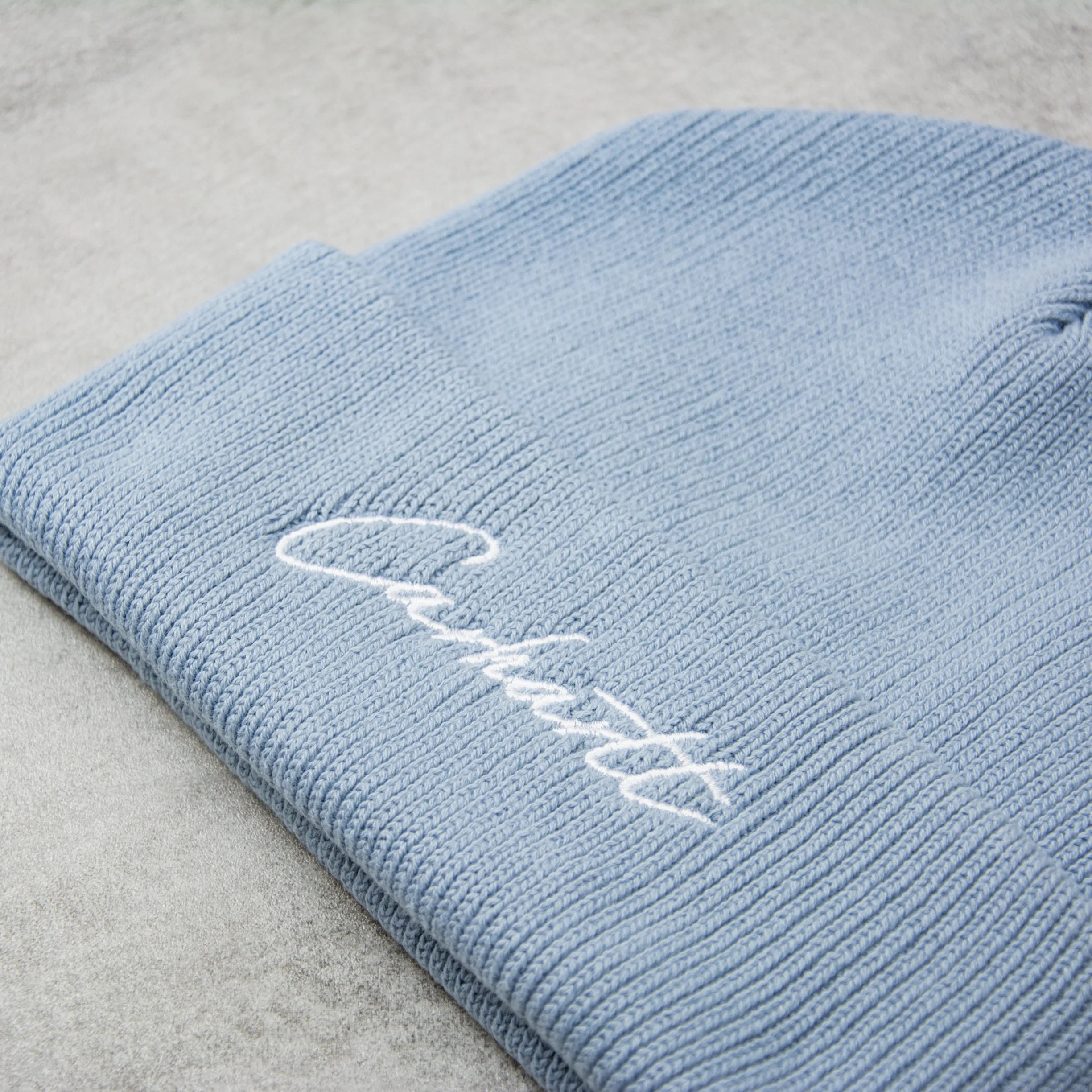 Carhartt WIP Watcher Beanie - Misty Sky / White