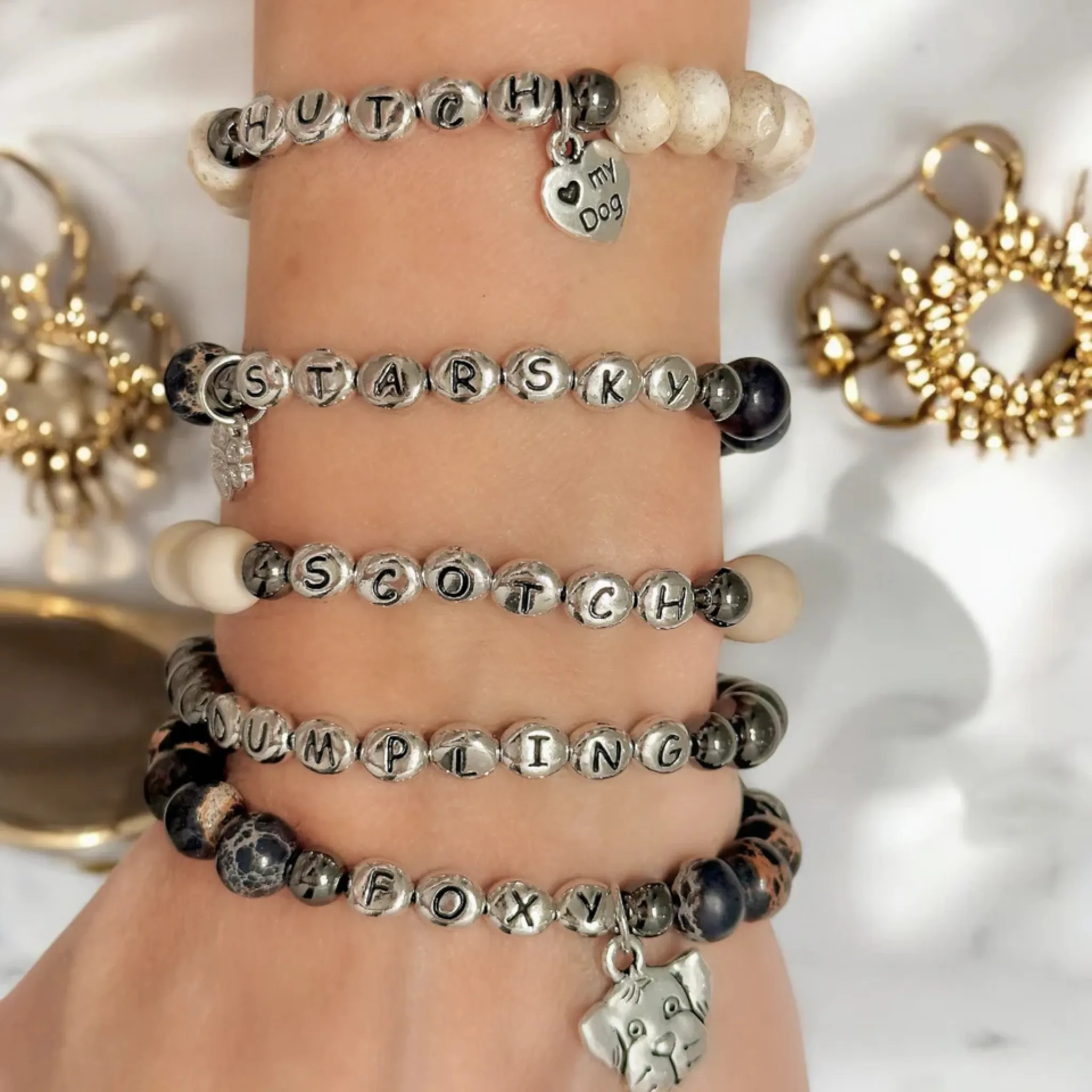 Carrie Personalized Dog Lover Bracelets