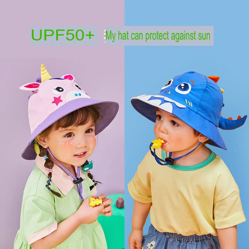 children's hat summer sun protection hat for children and middle-aged children fisherman hat baby basin hat children's hat