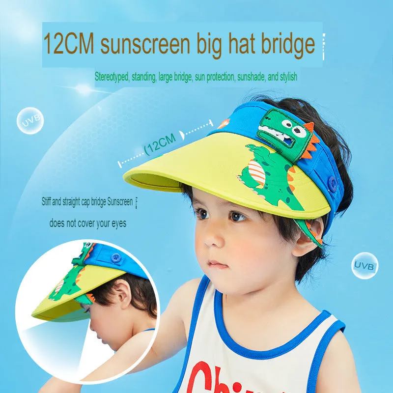 children's hat summer sun protection large brim sun hat for boys and girls sun hat empty top hat