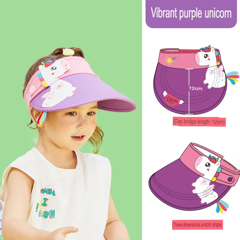 children's hat summer sun protection large brim sun hat for boys and girls sun hat empty top hat