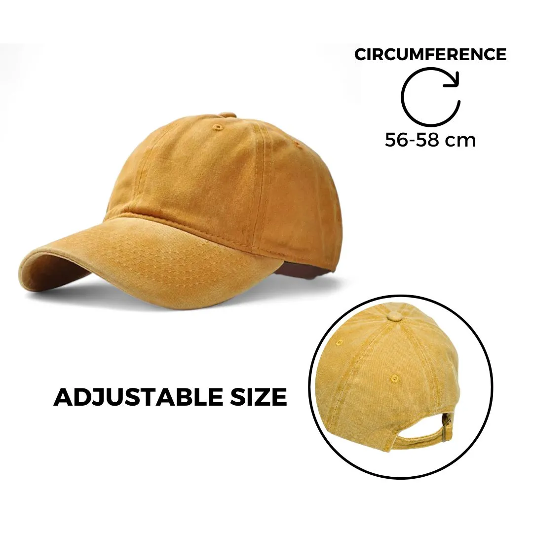 Chokore Blank Washed Baseball Cap (Yellow)