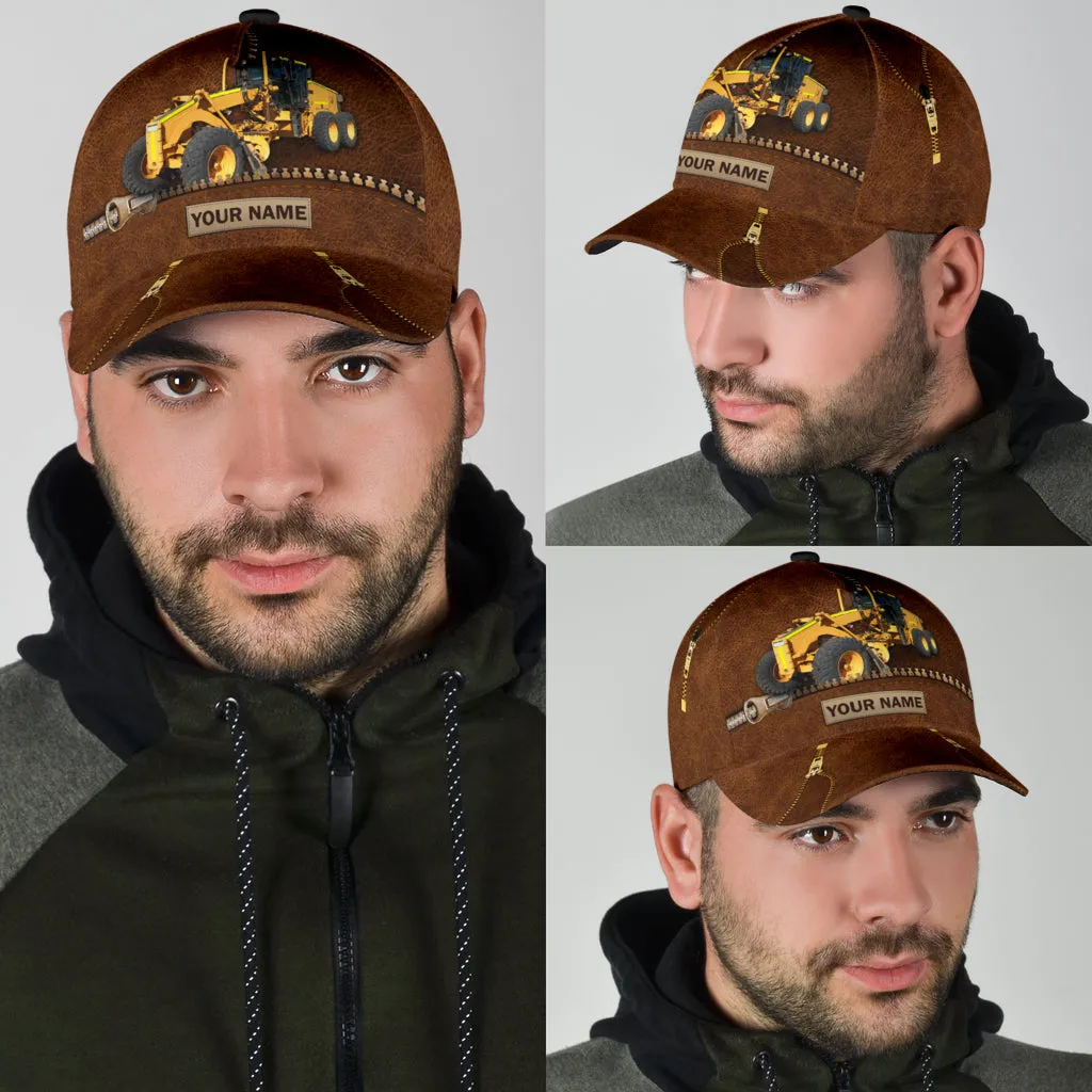 Custom With Name Excavator Heavy Equipment Classic Cap, Cool Baseball Excavator Cap Hat