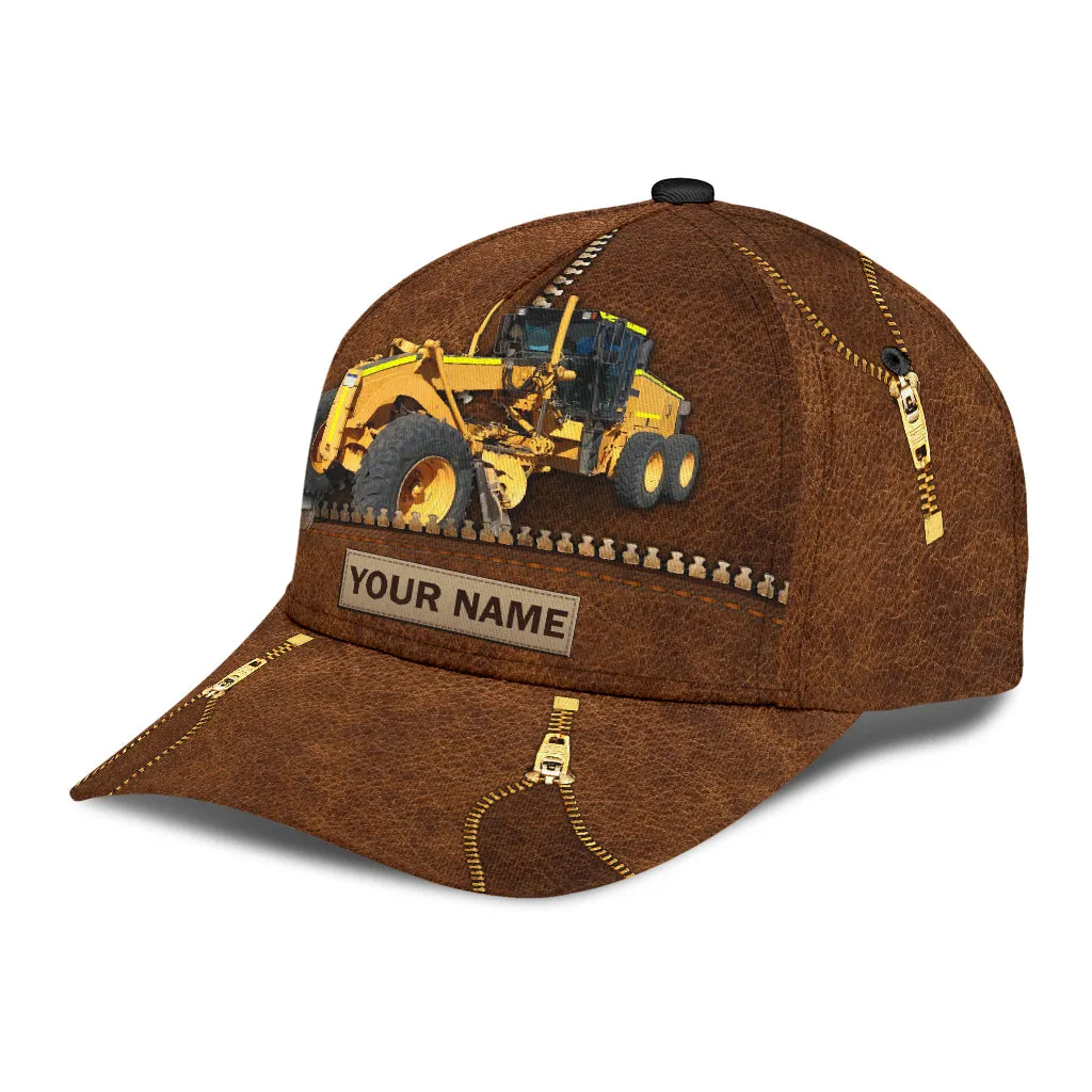 Custom With Name Excavator Heavy Equipment Classic Cap, Cool Baseball Excavator Cap Hat