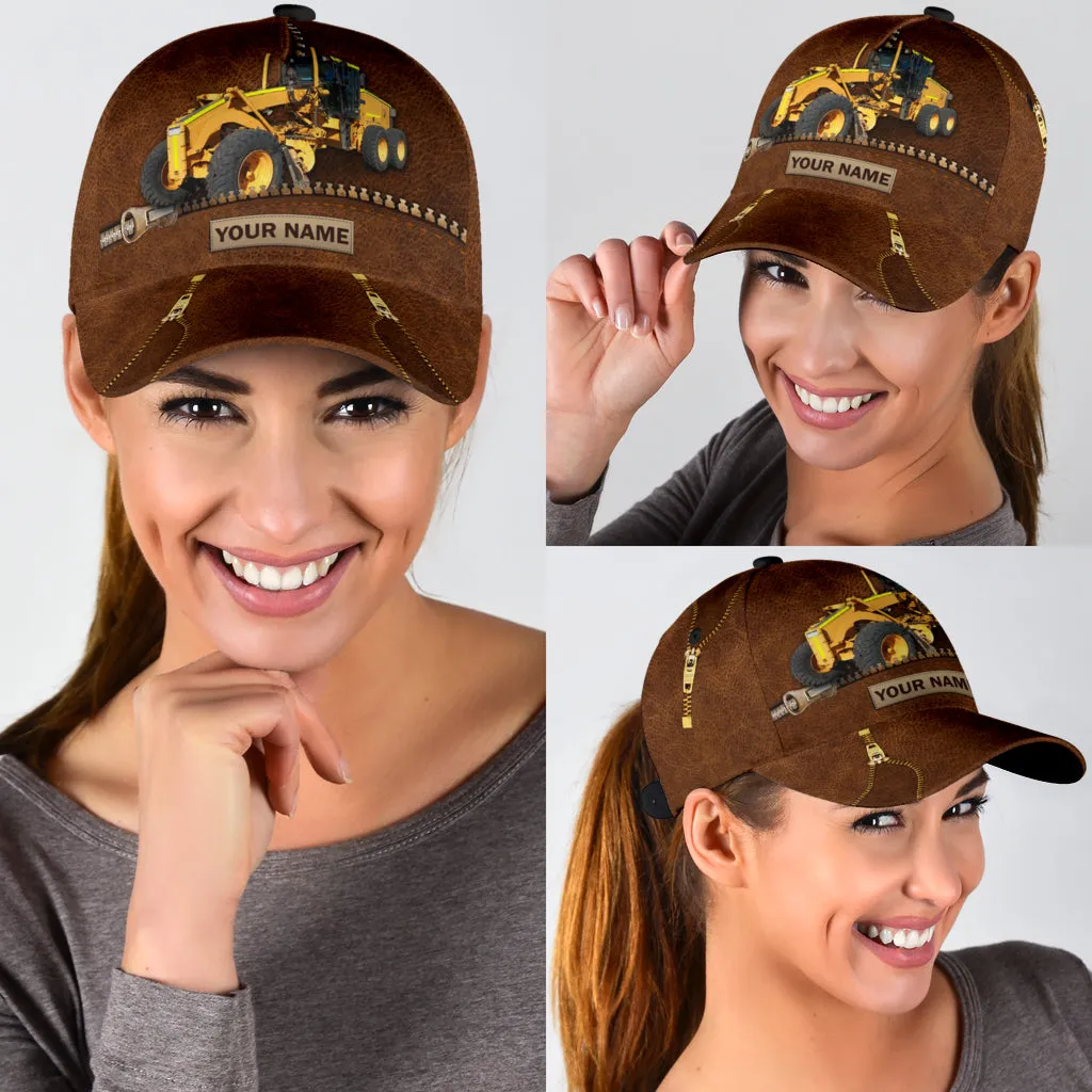 Custom With Name Excavator Heavy Equipment Classic Cap, Cool Baseball Excavator Cap Hat