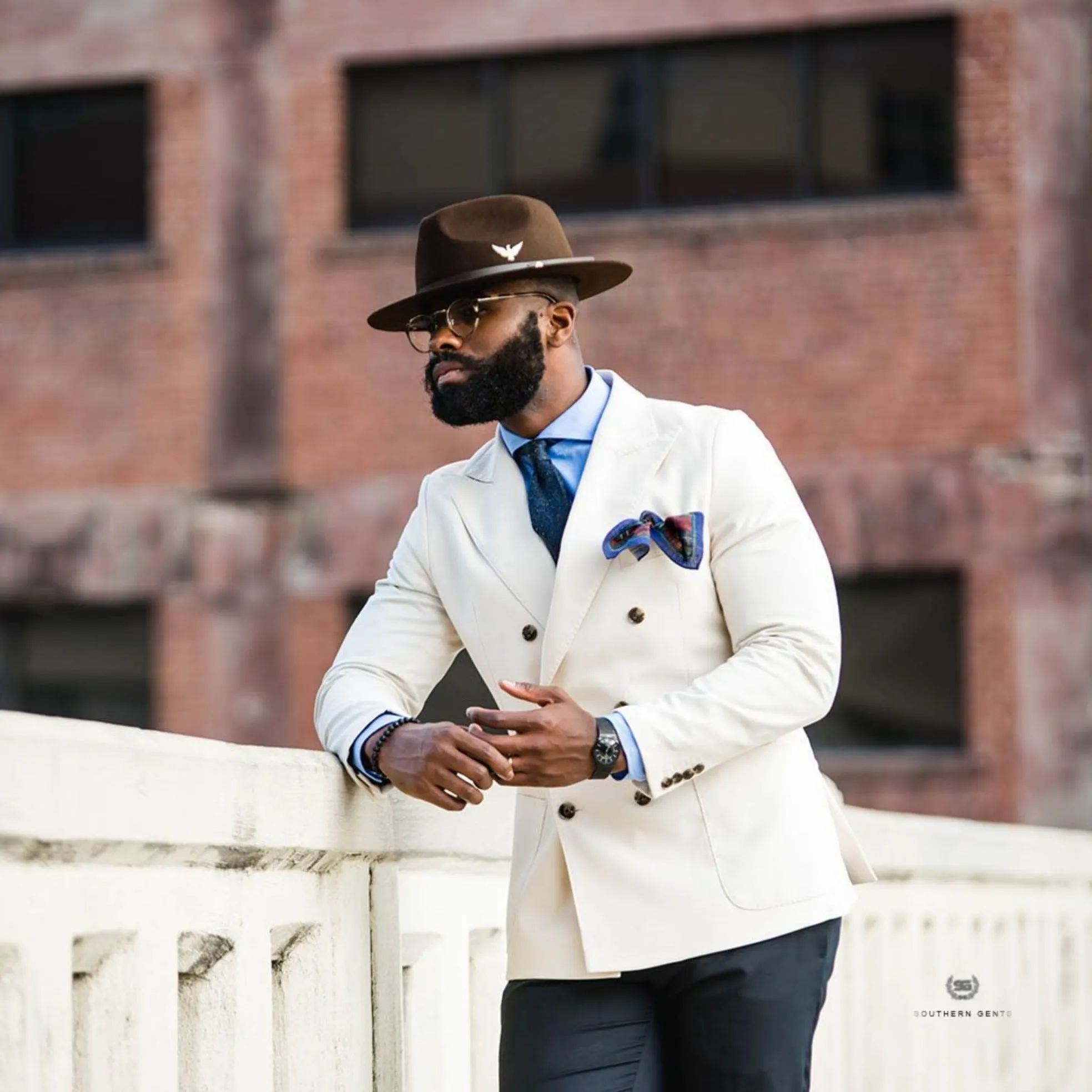 Dapper Men's Felt Fedora Hat–Brown