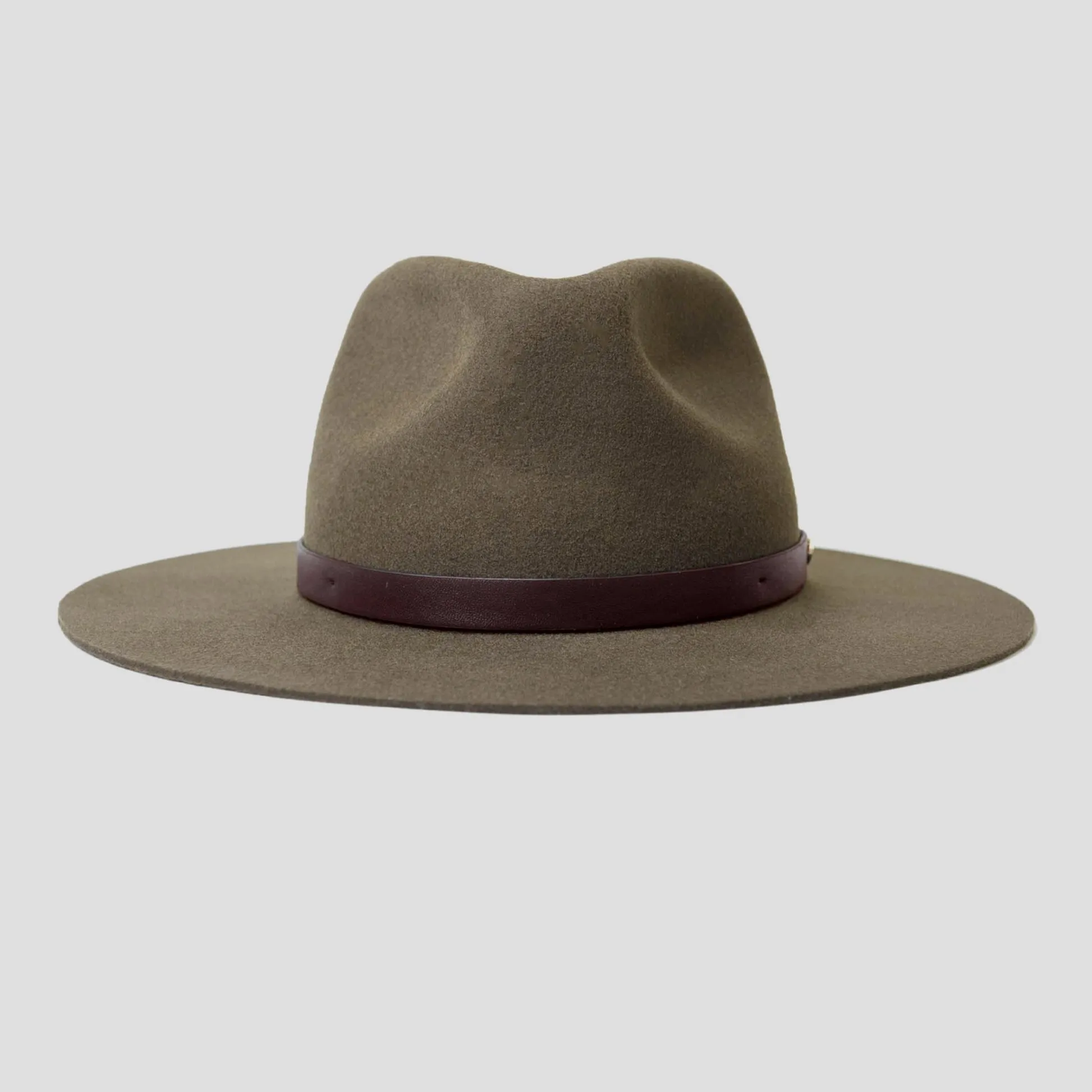 Dapper Men's Felt Fedora Hat–Brown