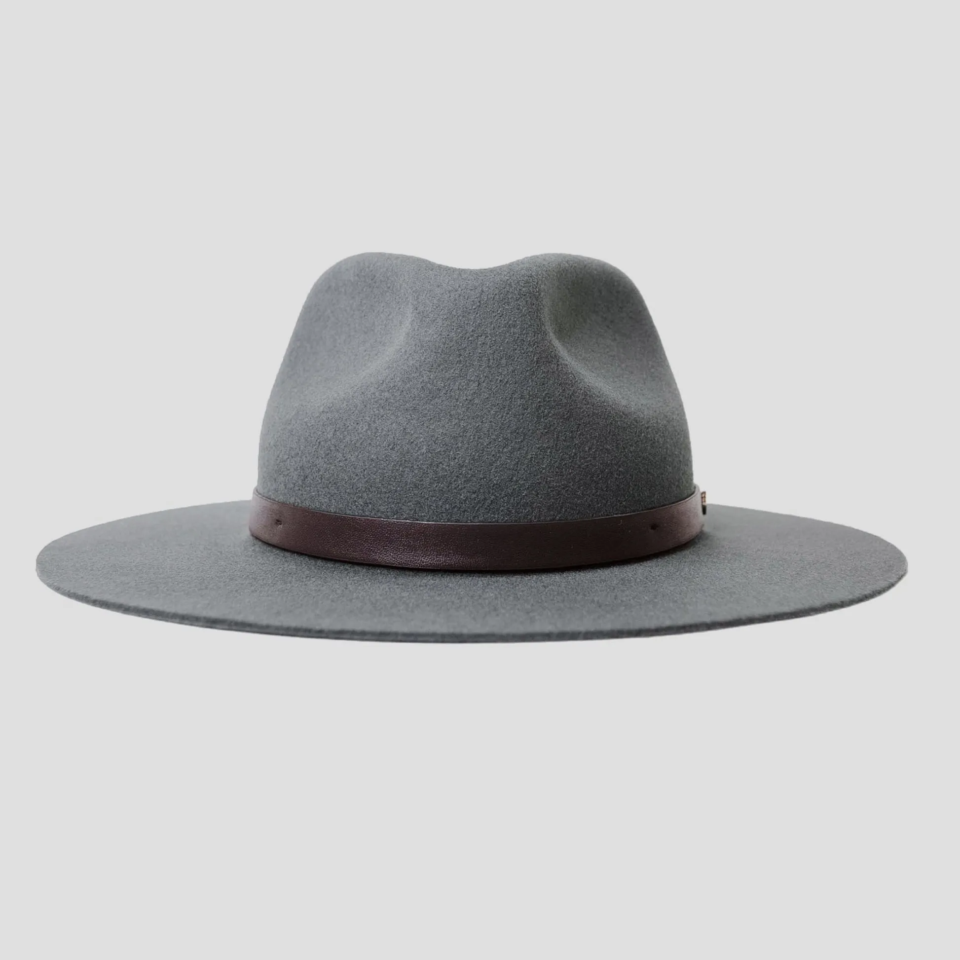 Dapper Men's Felt Fedora Hat–Brown