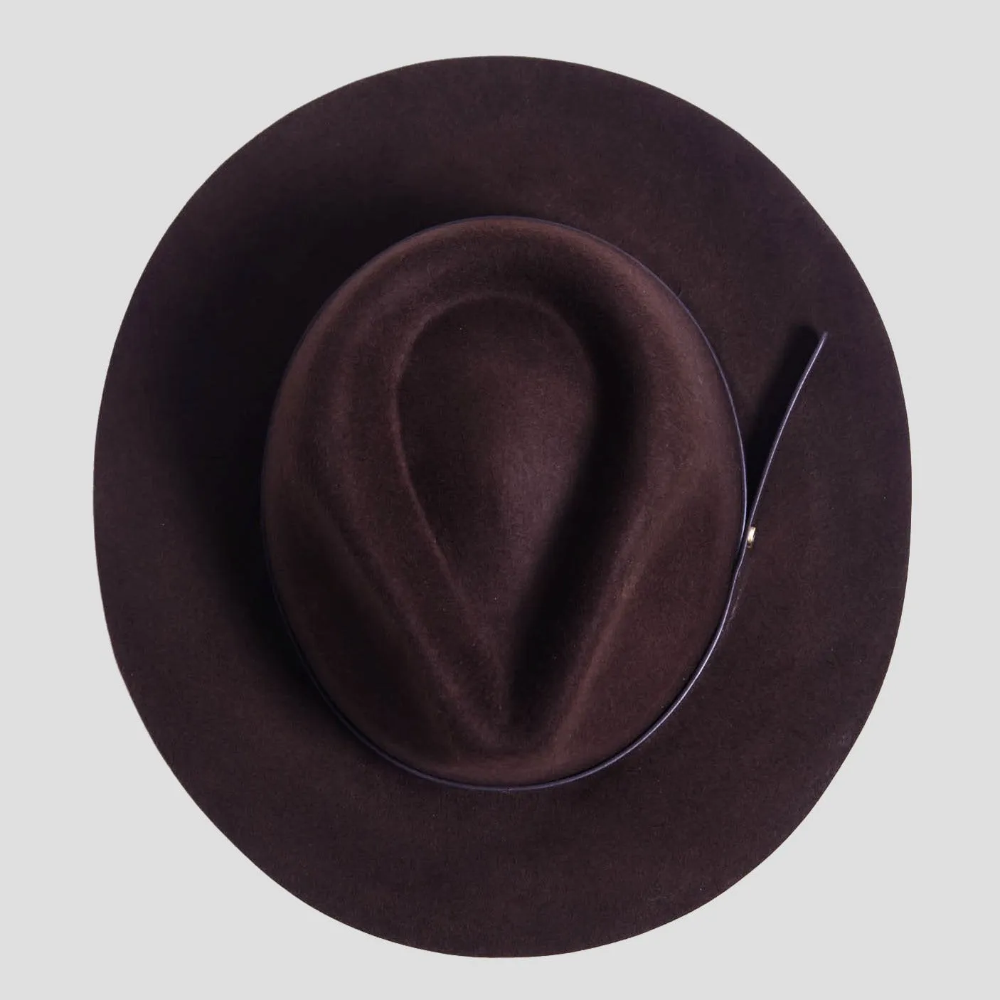 Dapper Men's Felt Fedora Hat–Brown