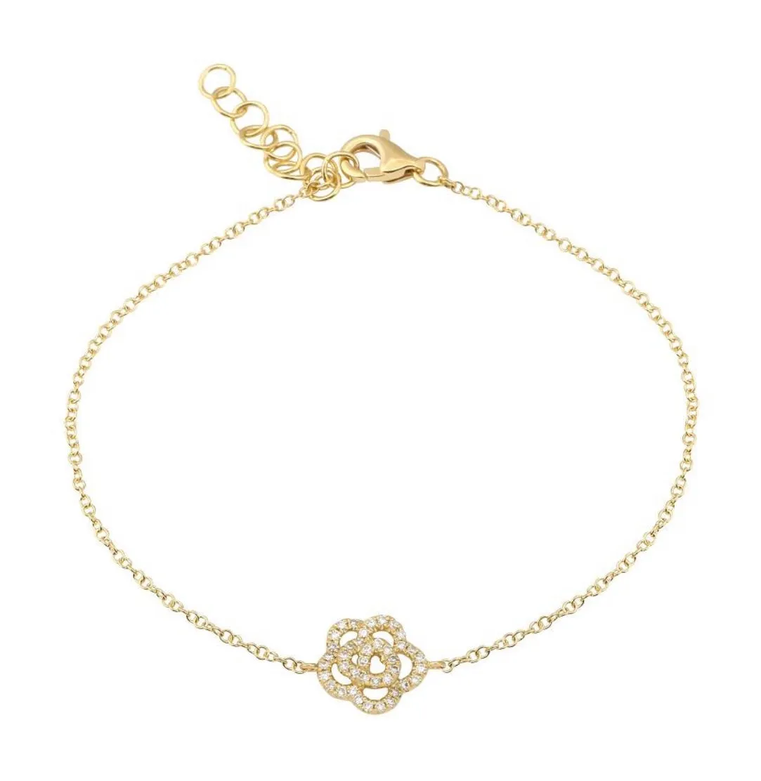 Diamond Flower Bracelet