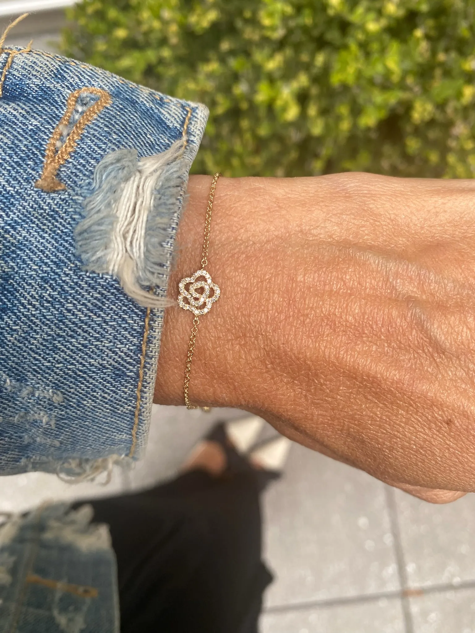 Diamond Flower Bracelet