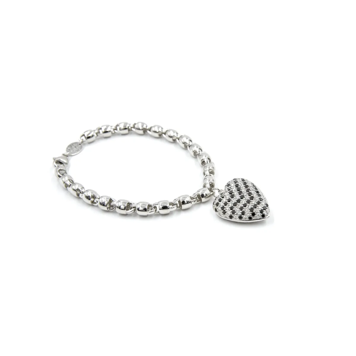 Diamond Heart Charm Bracelet