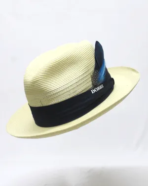 DOBBS Navy Band Khaki Fedora