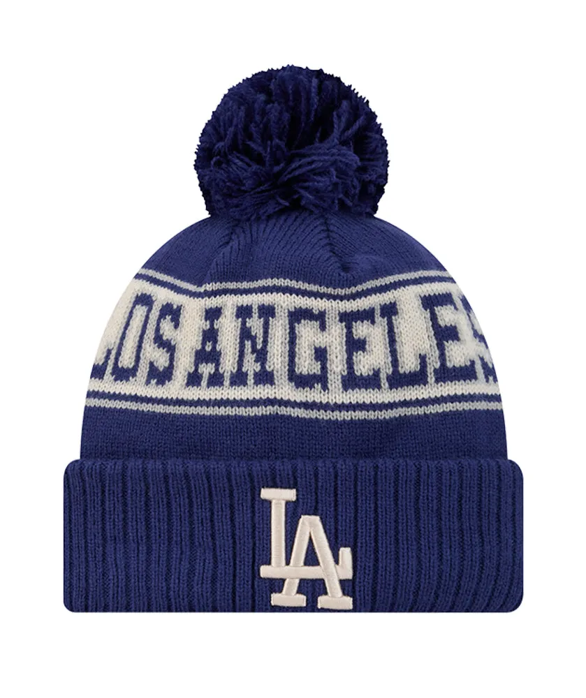 Dodgers Knit Retro Pom Beanie