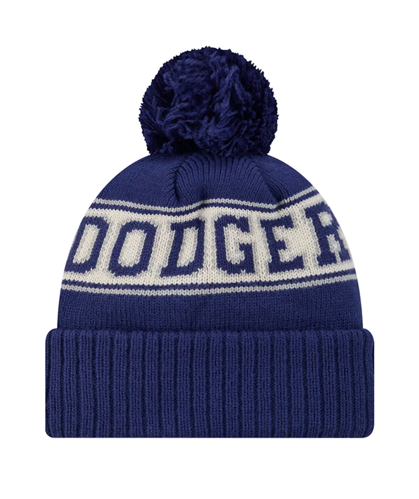 Dodgers Knit Retro Pom Beanie