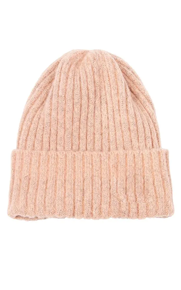 EAH9551 Solid Cuff Knit Beanie Hat