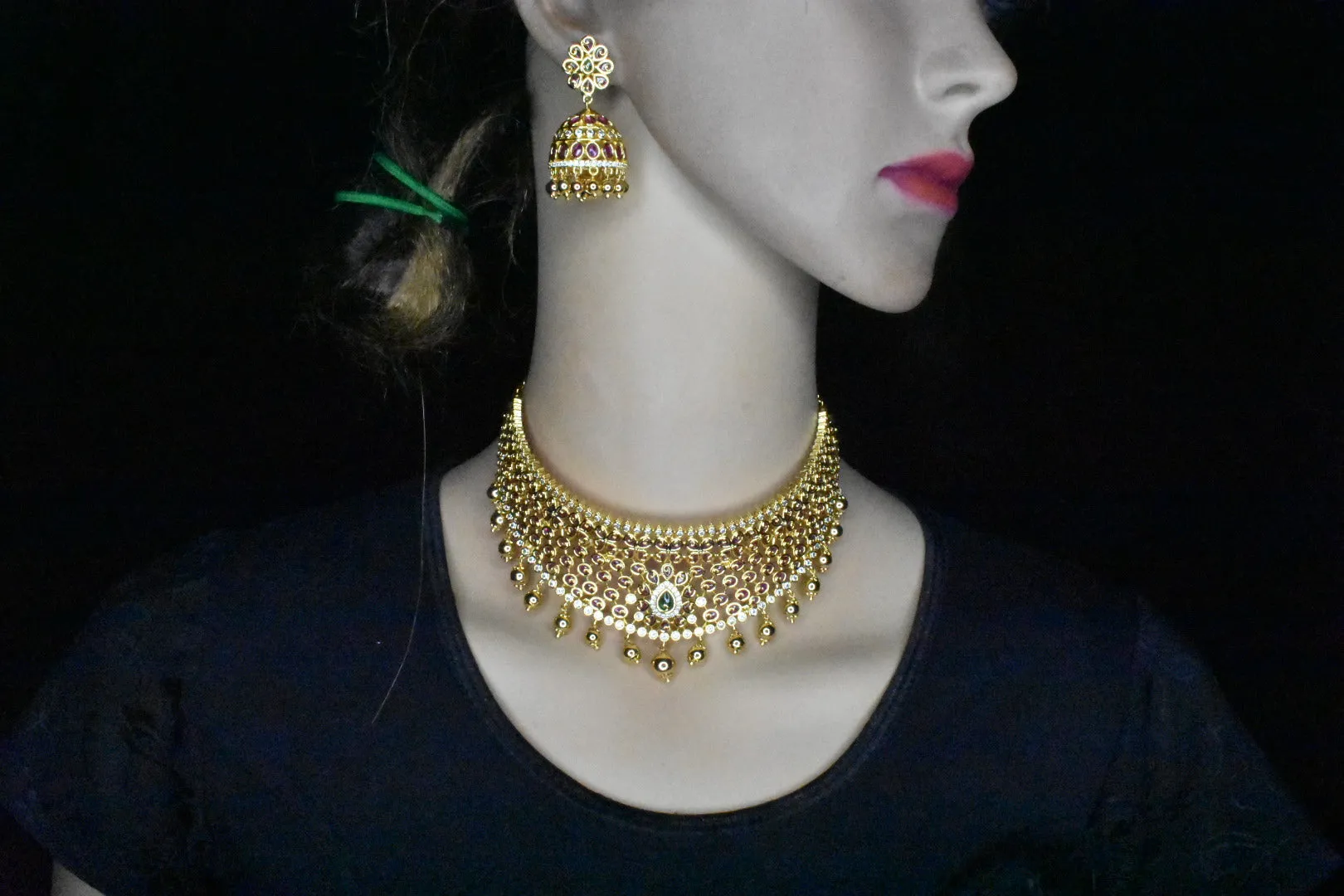 Exquisite Real Kempu Choker