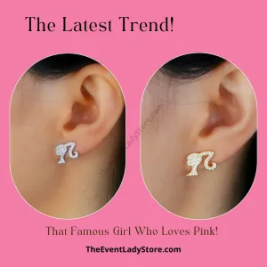 Fashion Rhinestone Earrings for That Girl Who Loves Pink