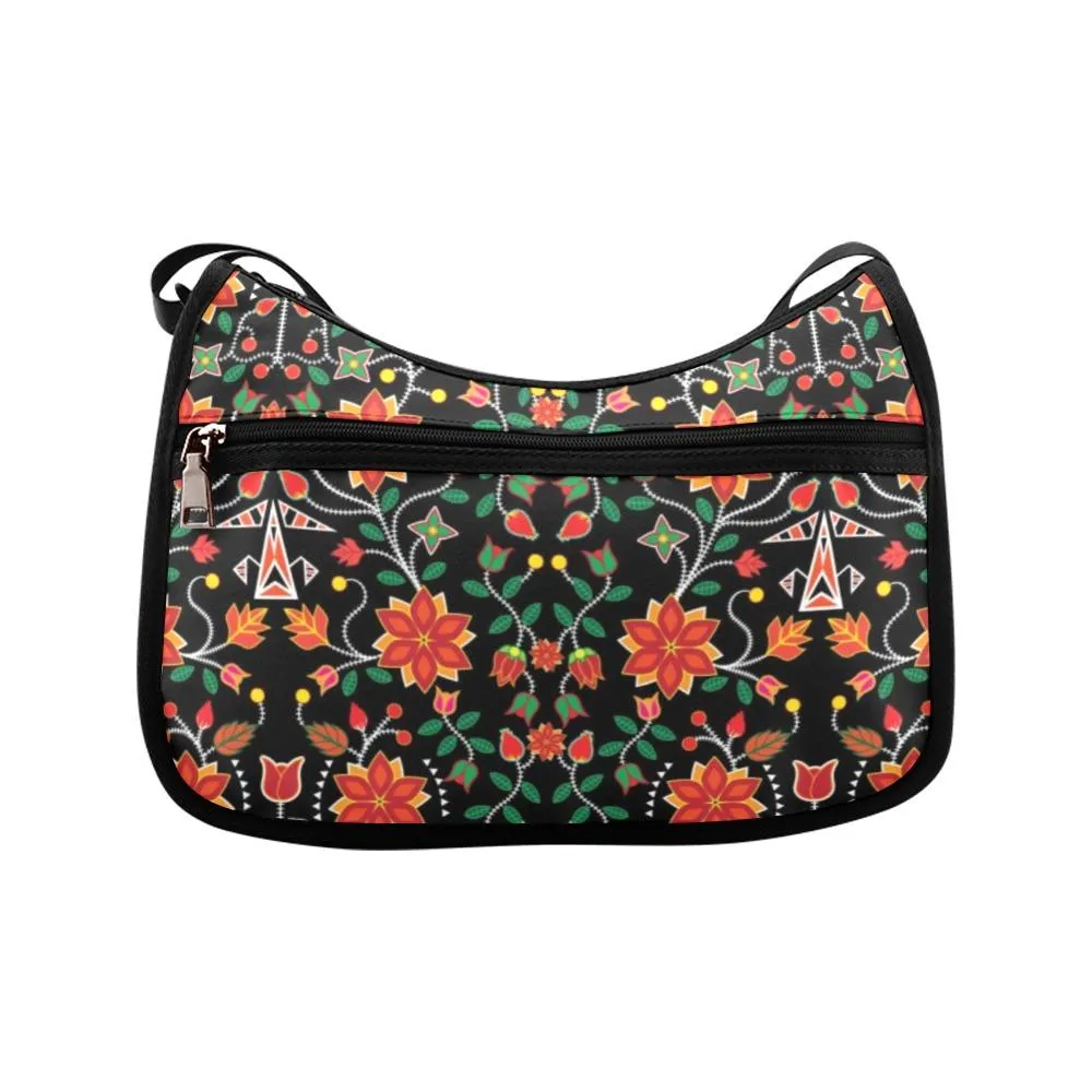 Floral Beadwork Six Bands Crossbody Bags