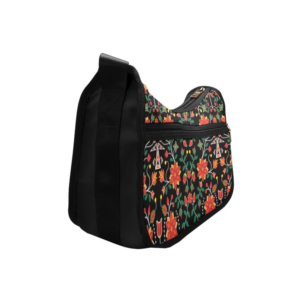 Floral Beadwork Six Bands Crossbody Bags