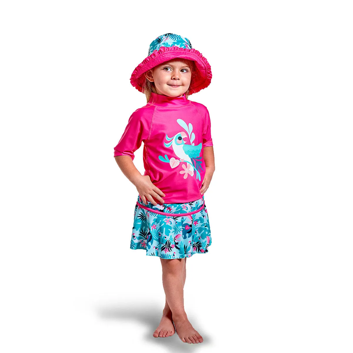 Girl's 3PC Sun & Swim Set