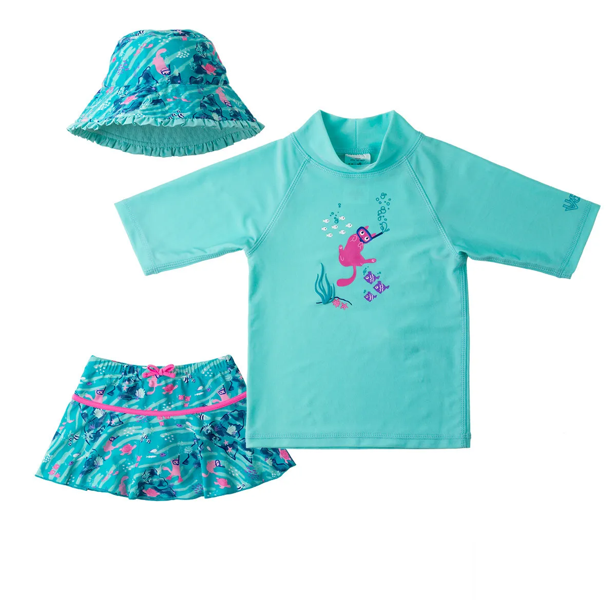 Girl's 3PC Sun & Swim Set