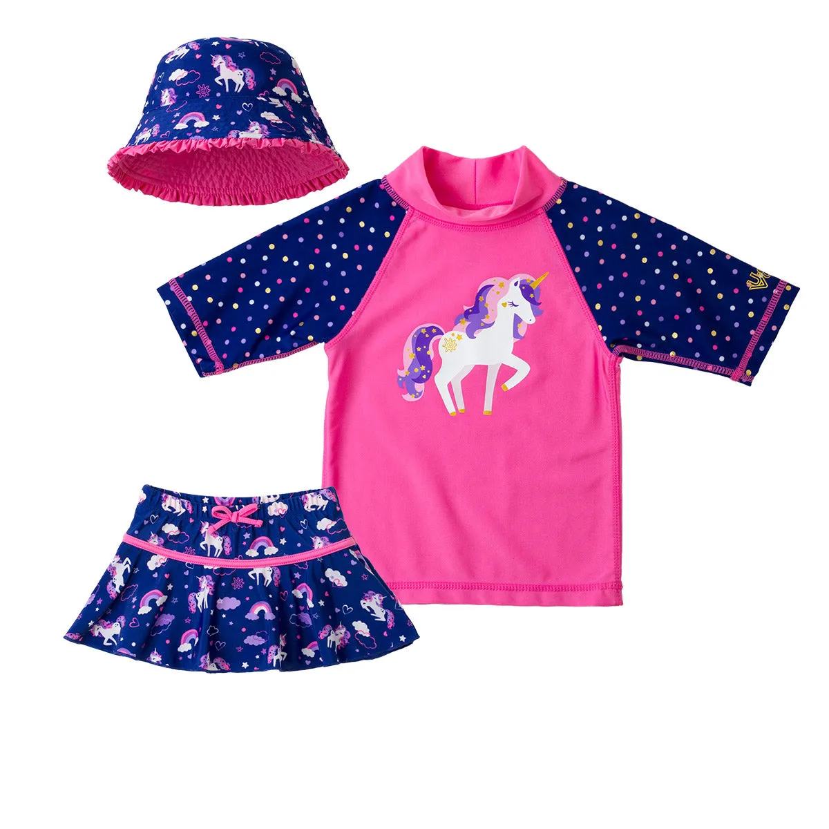 Girl's 3PC Sun & Swim Set