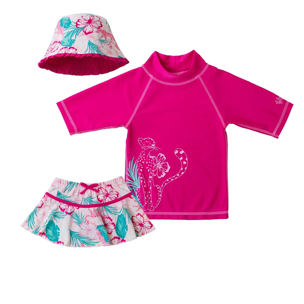 Girl's 3PC Sun & Swim Set