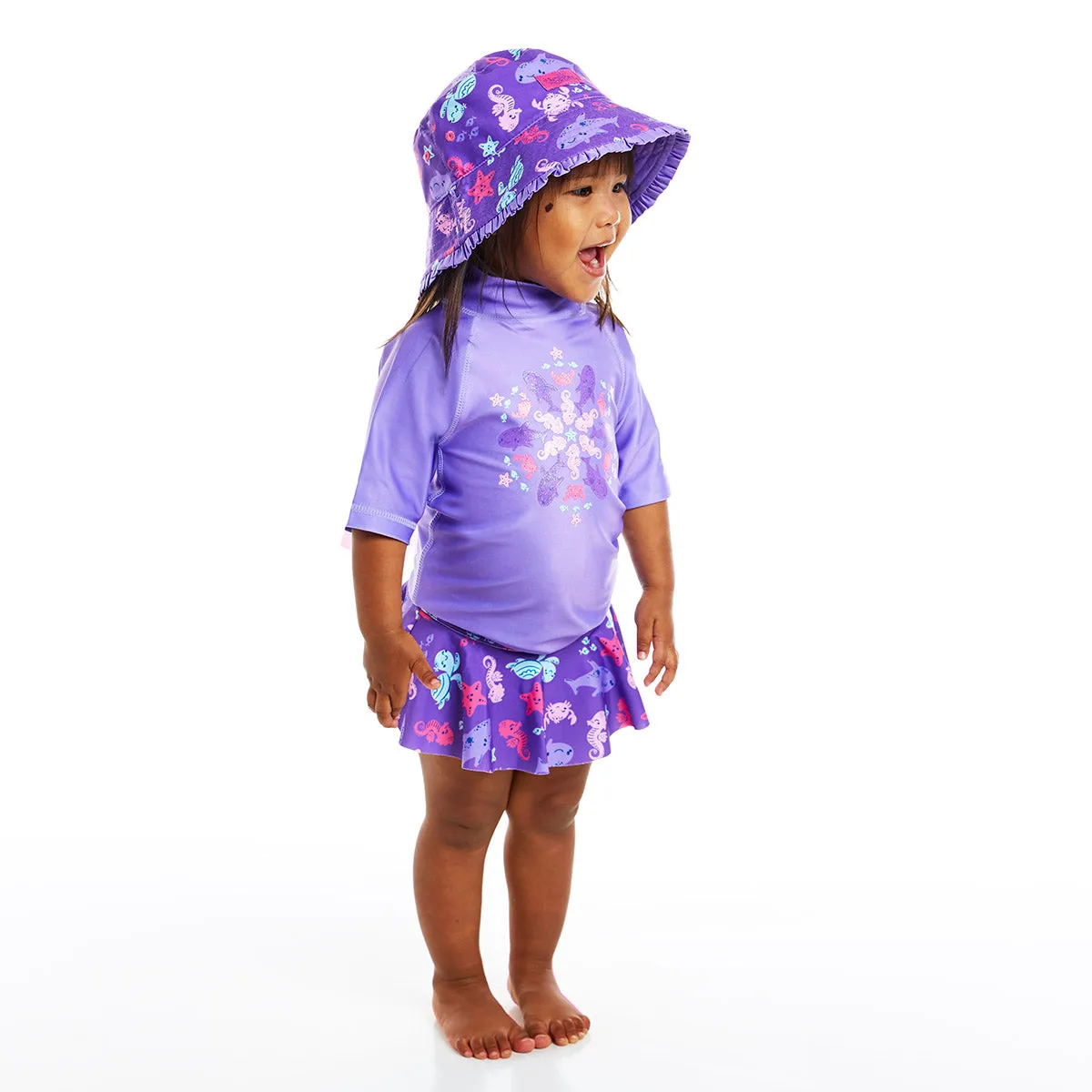 Girl's 3PC Sun & Swim Set