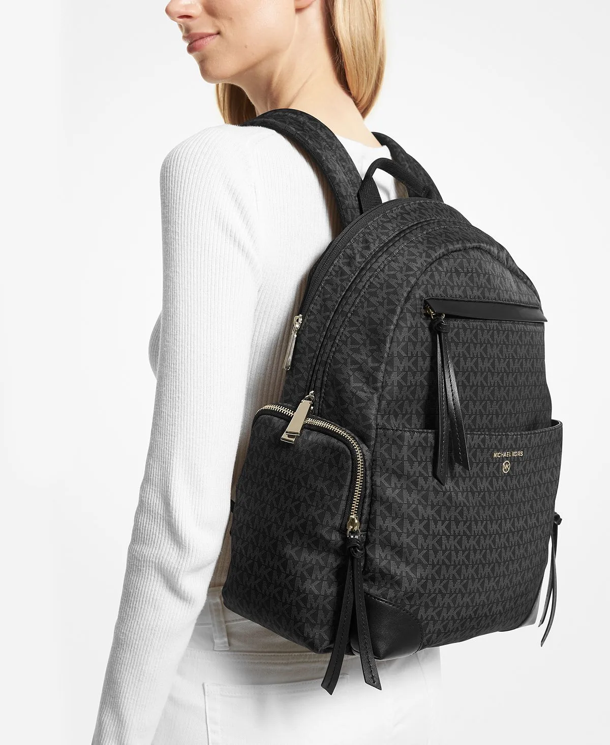 Large signature prescott Michael Kors backpack, black