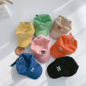 Letter embroidery children's baseball cap spring and summer girls baby summer hat handsome baby boy cute peaked cap