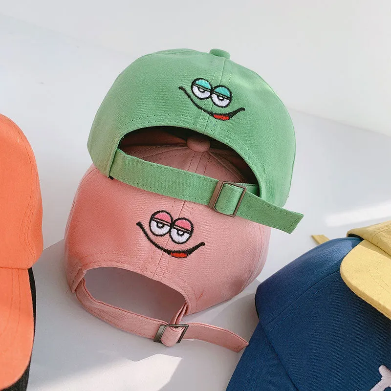 Letter embroidery children's baseball cap spring and summer girls baby summer hat handsome baby boy cute peaked cap