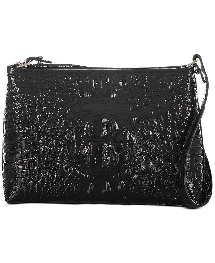 Lorelei Melbourne Brahmin Embossed Leather Shoulder, Black