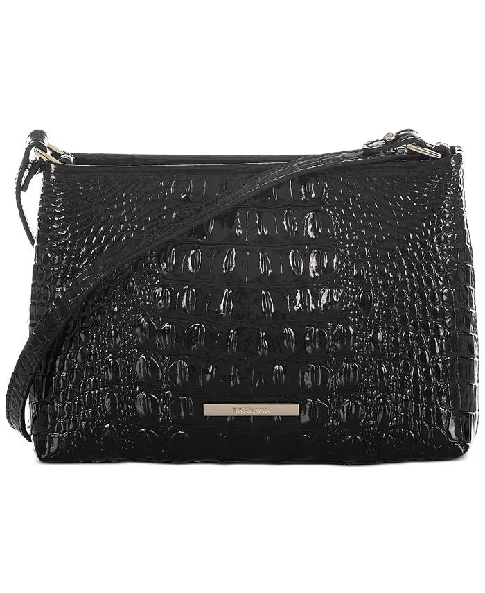 Lorelei Melbourne Brahmin Embossed Leather Shoulder, Black